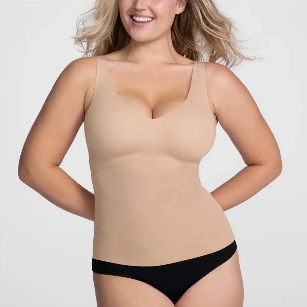 Honeylove Liftwear Shapewear Tank XL sand color Casual Comfy Minimal
